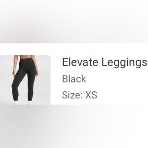 Gymshark Black Elevate Leggings XS